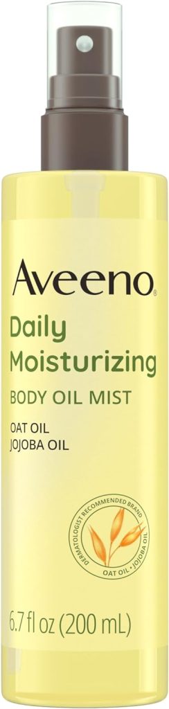 Daily Moisturizing Dry Body Oil Mist with Oat and Jojoba Oil for Dry, Rough Sensitive Skin, Nourishing & Hypoallergenic Body Spray, Paraben-, Silicone- & Phthalate-Free, 6.7 fl. oz