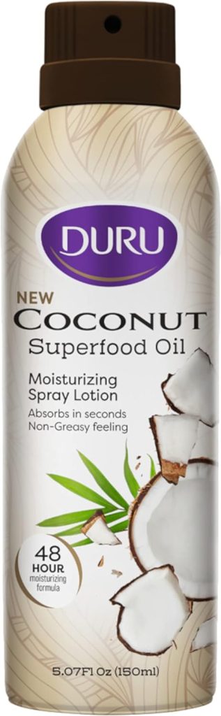 Coconut Moisturizing Spray Lotion - Spray Moisturizer for Body Skin Care Products Coconut Oil Lotion for Dry Skin Repair 48 Hour Moisture Superfood Oils for Skin Body Lotion for Women Men